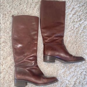 Leather riding boots